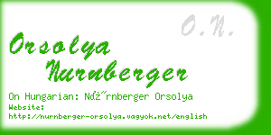 orsolya nurnberger business card